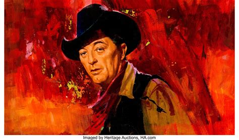 Young Billy Young Movie Poster Illustration Painting Robert Mitchum | Lot #11064 | Heritage Auctions