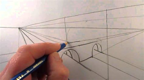 How to Draw a Bridge in Two Point Perspective: Narrated - YouTube