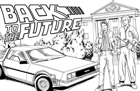 Back To The Future Coloring Pages Coloring Pages