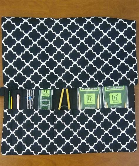 Knitting Needle Case, Organizer for Knitting & Double Pointed Needles, Crochet Hooks, Paint and ...