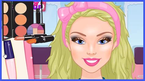 Barbie game Beauty Salon game Make Up and Dress Up Barbie. Transformation Barbie in Beauty - YouTube