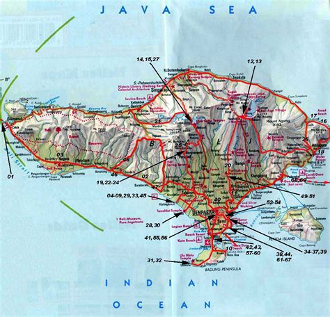 Bali Trek Map - Bali • mappery