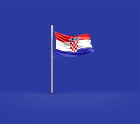 Premium Photo | Croatia national flag waving in the sky the flag waving ...