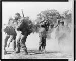 Gas drill with trainees of the 9th Infantry Division at Fort Dix, New Jersey | Library of Congress