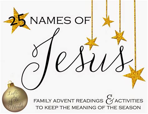 25 Names of Jesus: An Advent Devotional for Families - Shine Bright Mom