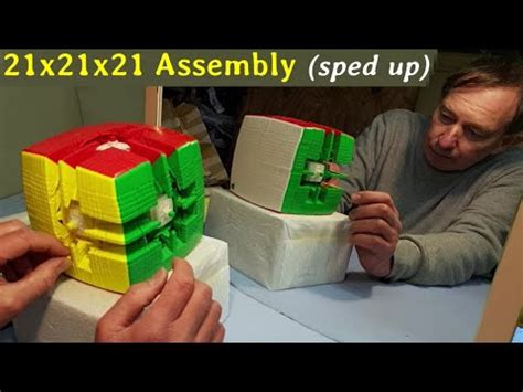 (speeded up) Assembly of 21x21x21 - MoYu 21x21 Rubik's Cube puzzle ...