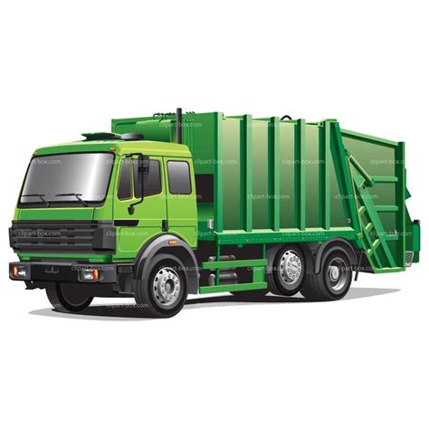 CLIPART GREEN GARBAGE TRUCK | Royalty free vector design | Garbage truck, Clip art, Vector design