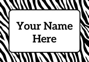 Name Tag Template For Kids Black And White