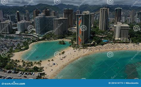 Beautiful Beach Views in Honolulu Hawaii Stock Image - Image of ...