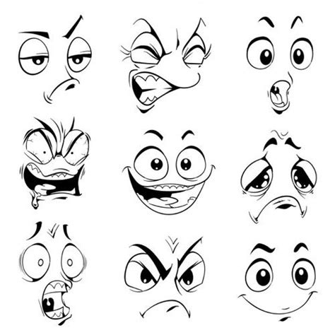 Free Vector | funny expressions | Cartoon drawings, Drawing cartoon characters, Drawing cartoon ...