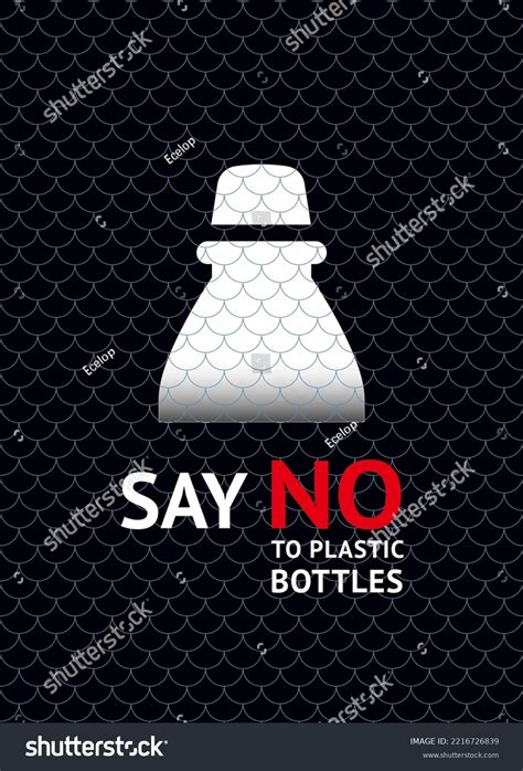 Say No Plastic Bottle Ecological Poster Stock Vector (Royalty Free) 2216726839 | Shutterstock