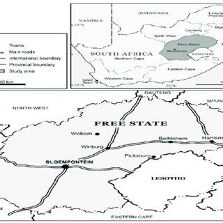 A map of the study site Free State Province. Source: Free State ...