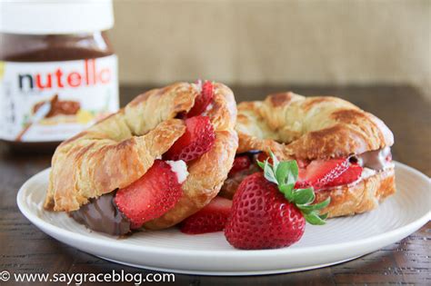 Grilled Nutella & Cheese Croissant | Say Grace