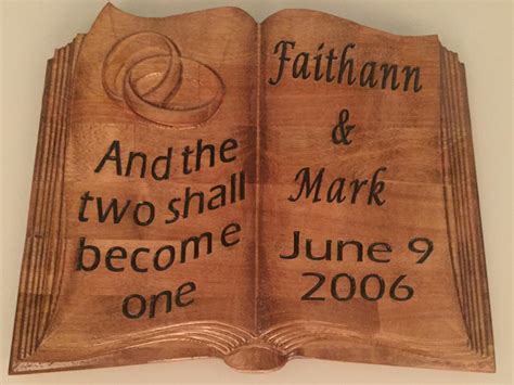 Wedding/Anniversary Plaque - CNC - The Patriot Woodworker