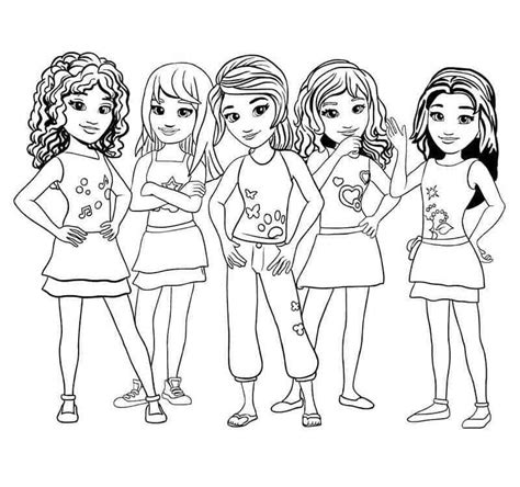 Lego Friends Characters coloring page - Download, Print or Color Online for Free