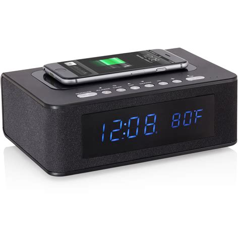 Westclox SXE87005 Bluetooth Clock Radio w/ Wireless Charging for Smartphones