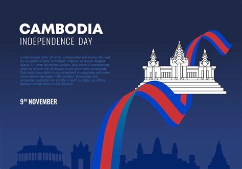 Cambodia Independence day background for national celebration. 4808314 Vector Art at Vecteezy