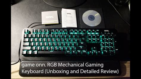 "game onn. RGB Mechanical Gaming Keyboard" (Unboxing and Detailed Review) - YouTube