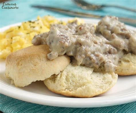 Southern Biscuits and Sawmill Gravy (Sausage Gravy) Recipe • Curious Cuisiniere