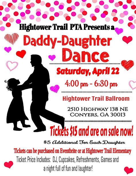 Daddy Daughter Dance, Hightower Trail Elementary School, Conyers, March 13 to April 22 ...