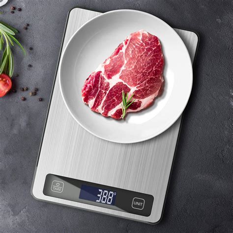 Nicewell Food Scale Stainless Steel Digital Kitchen Scale Weight Grams ...