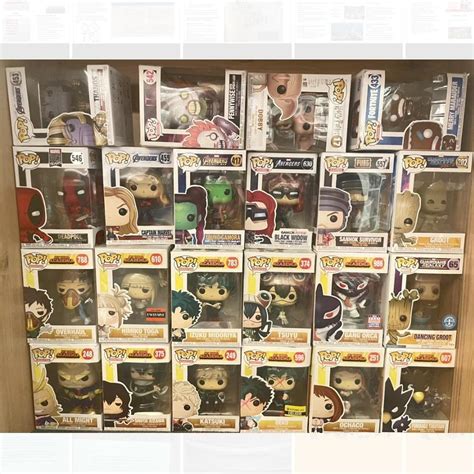 My hero academia Funko Pops, and Marvel Funko... - Depop