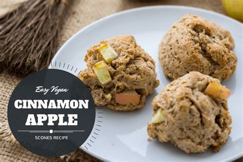 Vegan Cinnamon Apple Scones Recipe - Serving Realness