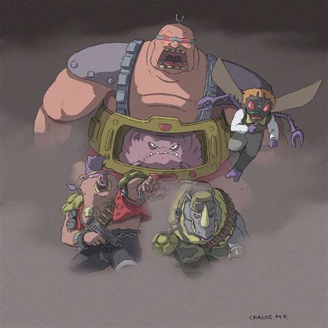 TMNT 1987 Bebop Rocksteady krang Baxter Fan art | Teenage mutant ninja turtles artwork, Tmnt ...