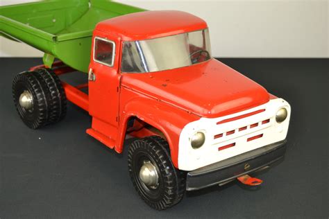 Vintage Metal Dump Truck Toy, USSR, 1980s | Retro Station