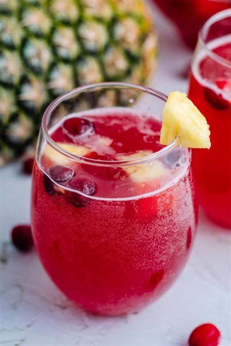 Alcoholic Drinks – BEST Sparkling Cranberry Party Punch Recipe – Easy and Simple Champagne ...