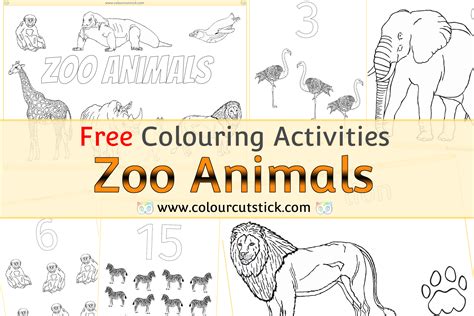 FREE Zoo Animals Colouring/Coloring Pages - for children, kids ... - Coloring Library