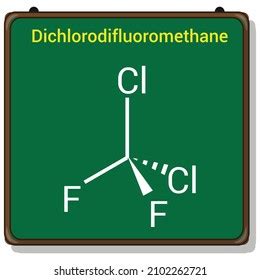 Chemical Structure Dichlorodifluoromethane Freon-12 Ccl2f2 Stock Vector ...