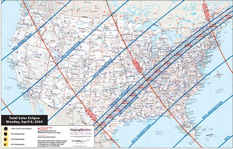 2024 Solar Eclipse Map of the U.S. - Mapping Specialists Limited