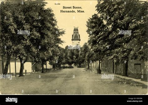 Street scene, Hernando, Miss Stock Photo - Alamy