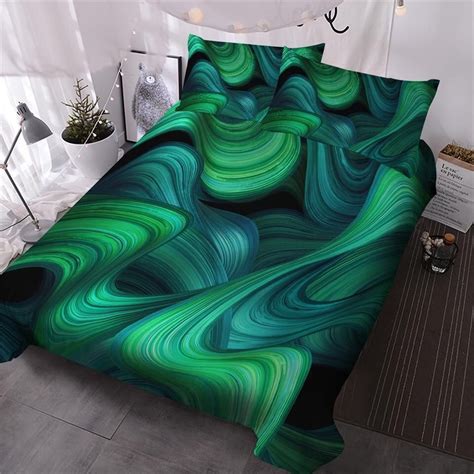 Green Turquoise Swirl Bed Sheets Duvet Cover Bedding Sets. PLEASE NOTE: This is a duvet cover ...