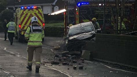 Emergency services called after car crashes into bridge in Lichfield ...