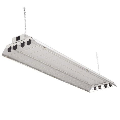 Lithonia Lighting 4-Light Grey Fluorescent Heavy-Duty Shop Light-1284GRD RE - The Home Depot