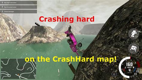 BeamNG drives - Crashing on the CrashHard map - YouTube