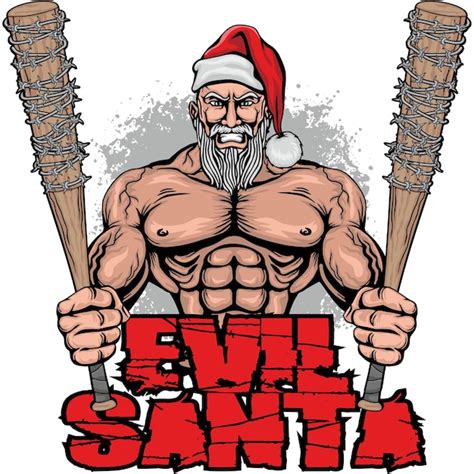 Premium Vector | Evil Santa Claus, grunge vintage design t shirts