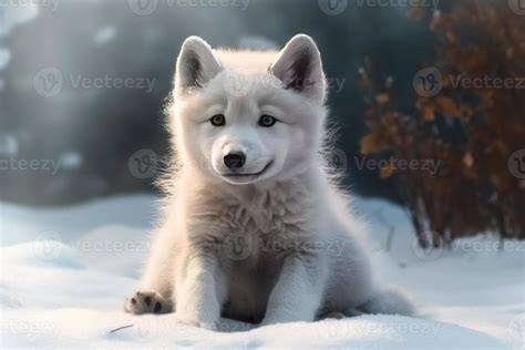 Cute Baby Arctic Wolf