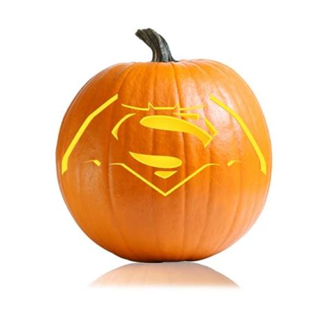 Batman-Superman Pumpkin Carving Stencil - Ultimate Pumpkin stencils