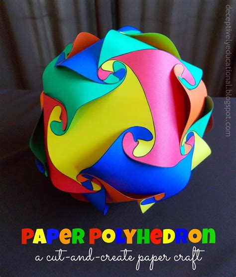 Paper Polyhedron Math Art, Fun Math, Maths, Art For Kids, Crafts For Kids, Arts And Crafts, Kids ...