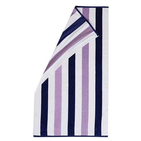 FRESHFOLDS Multi-Colored Striped Cotton Single Beach Towel EC100339 ...