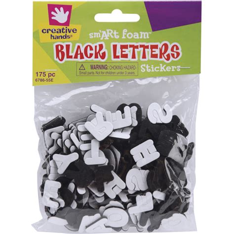 Foam Stickers 175/Pkg-Black Letters - Walmart.com