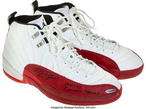 1996-97 Michael Jordan Game Worn & Signed Air Jordan XII Sneakers | Lot ...