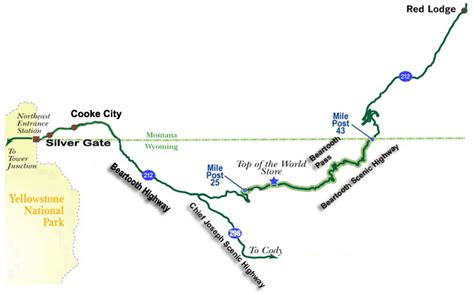 Beartooth Map Yellowstone National Park ~ Yellowstone Up Close and Personal