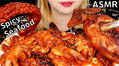 ASMR KOREAN SPICY SEAFOOD BOIL シーフード MUKBANG EATING SOUNDS - YouTube