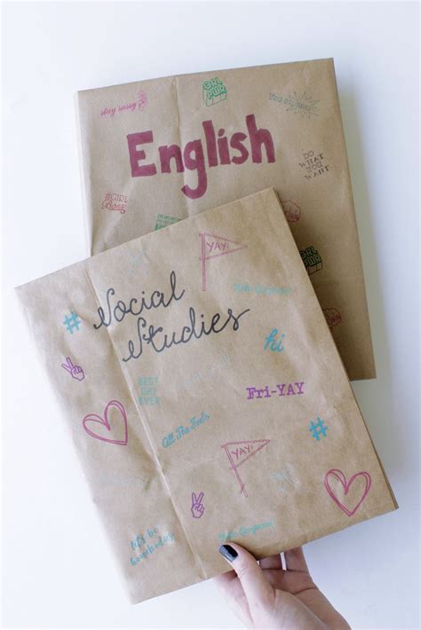 How To Make A Paper Bag Book Cover | Paper bag book cover, Paper bag books, Book cover diy