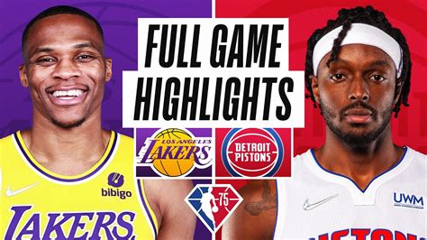 LAKERS at PISTONS | FULL GAME HIGHLIGHTS | November 21, 2021 - YouTube