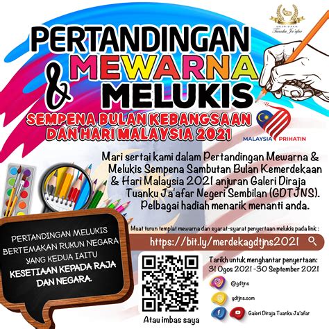 Pertandingan Mewarna & Melukis Sempena Bulan Kebangsaan dan Hari Malaysia 2021